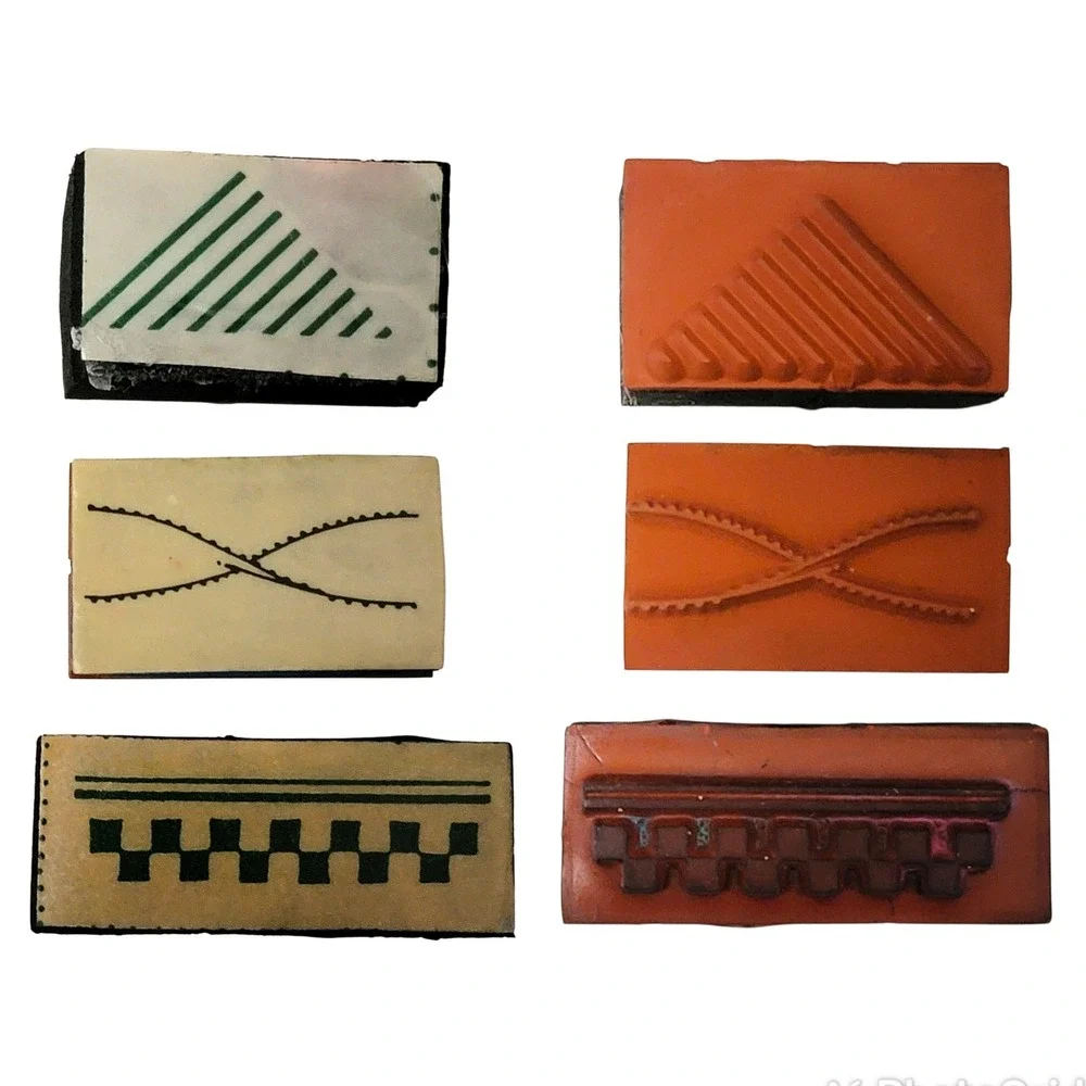 Accent Detail Background Rubber Stamps Lot of 15 Stars Hearts Floral Pattern Dot